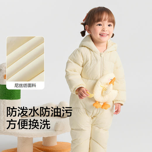 巴拉巴拉balaOne婴儿羽绒服连体衣冬季宝宝哈衣爬服2025新款轻薄 商品图3