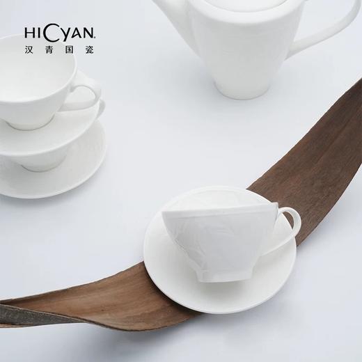 【6F】多样屋HICYAN汉青 国瓷「白月光」12头茶咖具 精致纯白 立体浮雕 商品图1