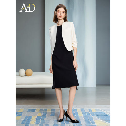 AD气质通勤两件套女士职业装2025秋季新款七分袖西服教师律师工装 商品图4