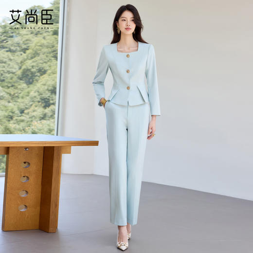 艾尚臣2025新款高级感西装套装气质优雅时尚两件套正式场合职业装 商品图2