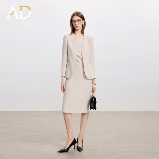 AD高级感职场套装女秋季长袖西服外套2025新款西装连衣裙两件套裙 商品图3