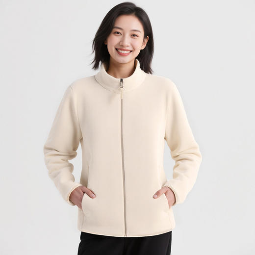 百媚生 男女款新品冬季奥粒绒外套上衣双面抓绒衣外套SPM2501 商品图3