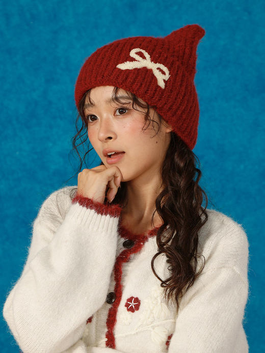 时尚百搭韩系蝴蝶结针织帽-纪念日百货门店同款165201177 商品图4