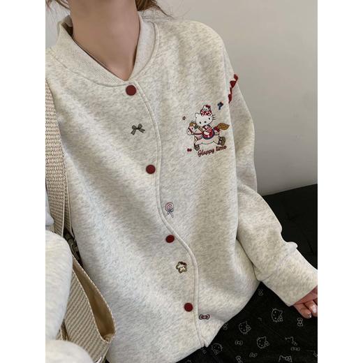 KT猫波浪边贝壳绣开衫-纪念日百货门店同款165801359 商品图3