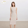 AD米杏色连衣裙女气质内搭西装裙2025秋季职业装中长款通勤无袖裙 商品缩略图3