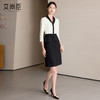 2025新款高级感假两件连衣裙时尚气质撞色拼接法式优雅西装连衣裙 商品缩略图3
