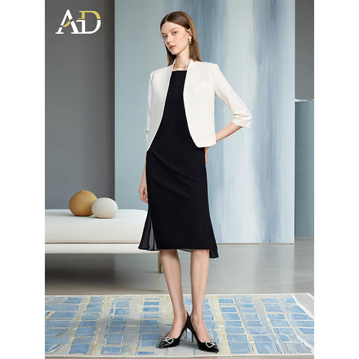 AD气质通勤两件套女士职业装2025秋季新款七分袖西服教师律师工装 商品图0