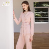 AD粉色西装外套女气质收腰系带羊毛西服正装2025新款呢子阔腿裤 商品缩略图2