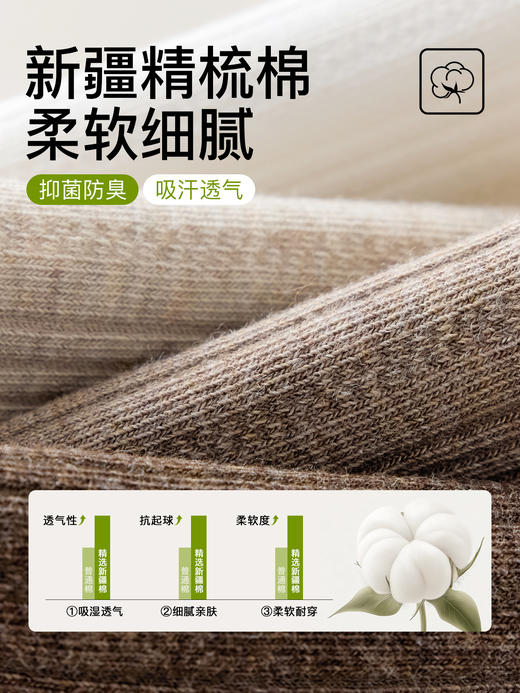 原价29.9 限时折扣15.9元【体慕】美拉德袜子女款秋冬季中筒袜纯棉咖色月子堆堆袜配勃肯鞋无骨长袜 商品图2