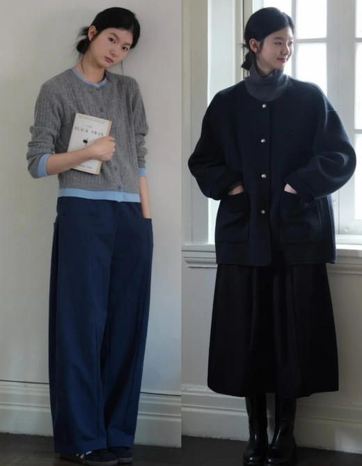 老米优品🎈3-7天发。高品质款！100%澳洲绵羊毛！《复古棒针麻花纹假两件肌理针织毛衣开衫》复古气息拉满，轻松营造层次感和品质感！ 商品图9