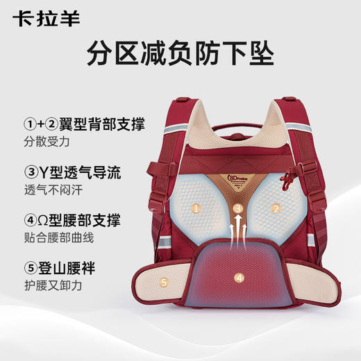 【蒋勤勤代言】卡拉羊1-6年级小学生8维减负云朵书包 御风系列CX2262+2792 商品图4