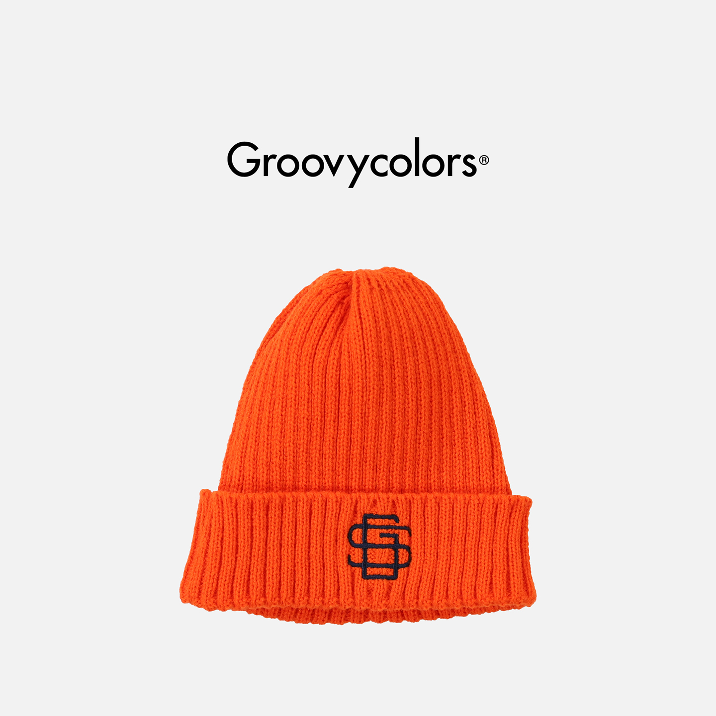 日本GC童装 Groovycolors 品牌标识针织帽