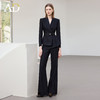 AD2025新款职业装女套装秋季长袖西装外套喇叭裤两件套工作服正装 商品缩略图1