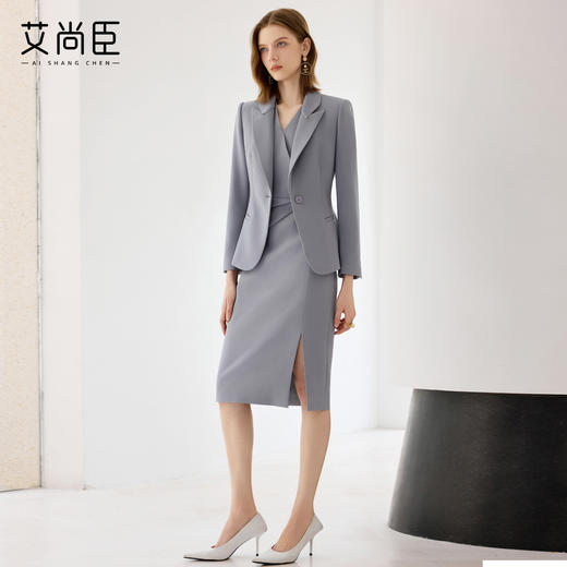 艾尚臣职业西装套裙女秋季轻职场通勤穿搭套装轻奢高级感OL工作服 商品图3