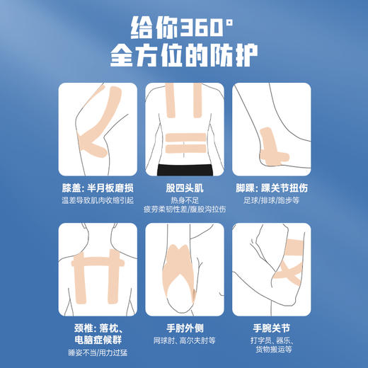 可孚运动员专用肌肉贴运动绷带胶带肌内效贴布肌力马拉松跑步膝盖 商品图1