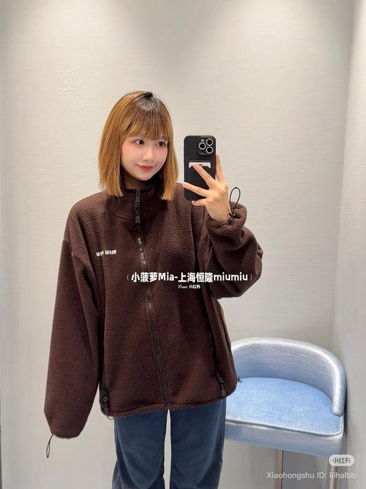 1013-7 排他性独家圆正miu独家专用摇粒绒 亲肤温润软摇粒绒 拉链运动衫 商品图4