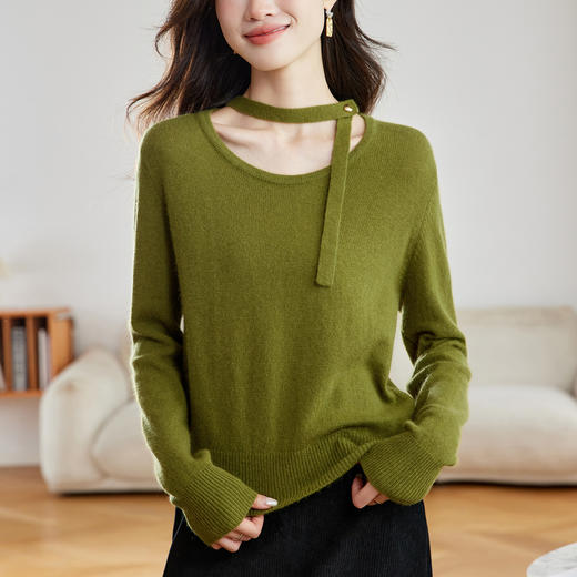 好看设计感上衣气质轻奢毛衣，短款港风漂亮羊毛打底衫CC-22-2766 商品图3