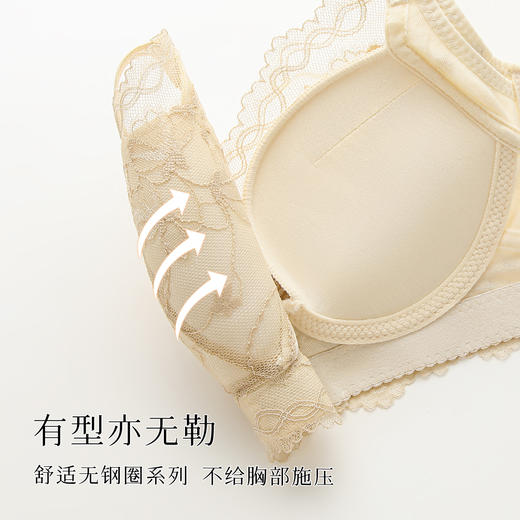 【小胸聚拢A变C】馒头杯内衣聚拢上托不空杯收副乳无钢圈文胸青花梦蝶 商品图7