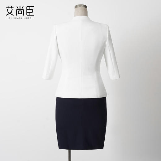 艾尚臣高级感职业套装女西装连衣裙时尚工装酒店前台两件套工作服 商品图4