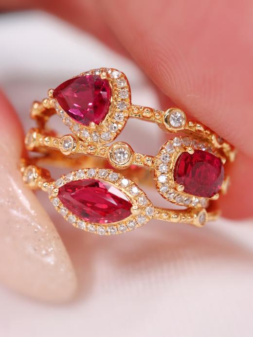 1.3ct刻面红宝石戒指 商品图3