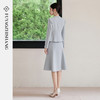 FUYAO扶摇 醋酸时尚套装女2025秋季蓝色圆领气质小香风西装两件套 商品缩略图4