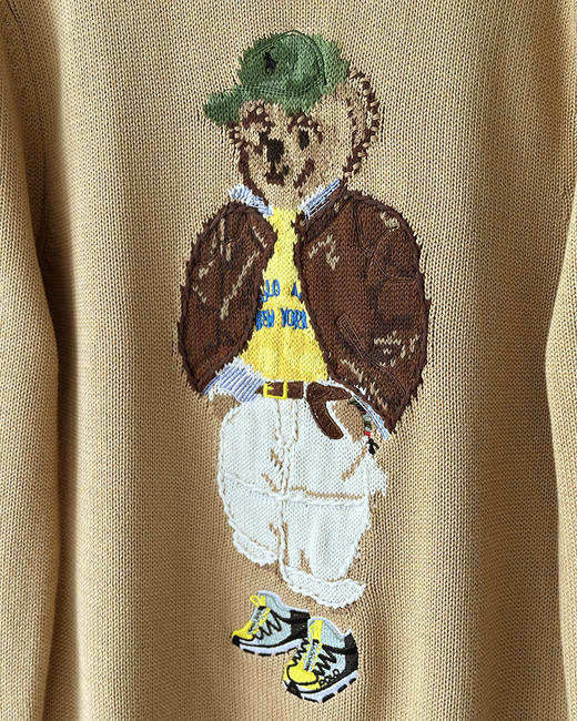 现货 THS-限时 RL马球家 女士 卡通提花时尚小熊仔棉质针织衫 BM3302 商品图7