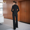 AD高级感穿搭一整套职业装2025新款春秋季黑色套装气质时尚阔腿裤 商品缩略图4