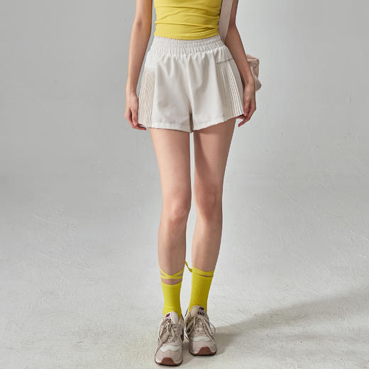 跃牌【美西西系列】百搭显瘦休闲运动高腰风琴裤跑步瑜伽跳绳跳操运动短裤女DK-500 商品图3