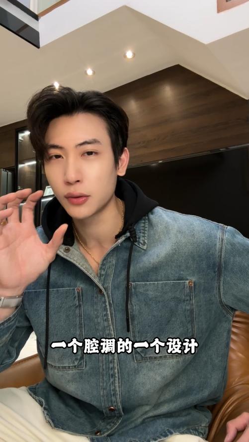 8086SDSA男士秋冬新款痞帅男装简欧风宽松拼接连帽牛仔衬衫百搭时尚 商品图0