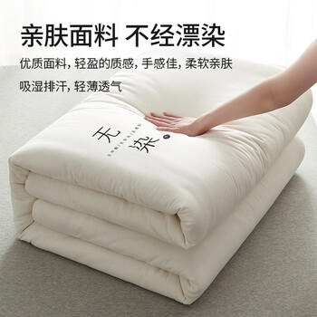 无印良品 A类100%新疆纯棉花被子 春秋被芯冬季棉被 厚6斤200*230cm /床上用品 /被子 /棉花被 商品图0