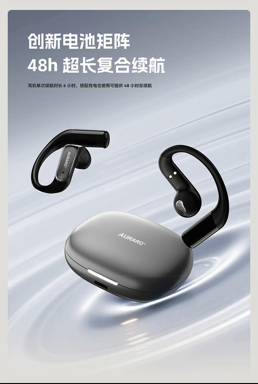 【超模君严选】AURARO AI智能实时翻译耳机 全新黑科技！CCTV展播品牌AI智能实时翻译耳机 搭载DeepSeek等五大模型 微聚声腔技术APE全景音增加技术 直接戴在耳朵上走遍全国都不怕 商品图6