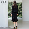 艾尚臣2025新款高级感黑色西装气质优雅正式场合时尚鱼尾裙两件套 商品缩略图4