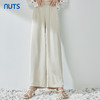 NUTS商场同款夏季纯色简约宽松松紧腰阔腿休闲长裤女325073313 商品缩略图0
