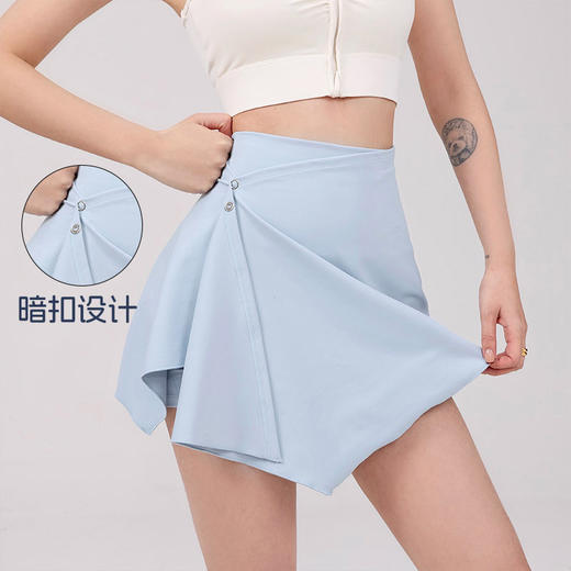 跃牌【美西西系列】两穿瑜伽一片式防走光遮臀裙训练健身气质辣妹运动舞蹈普拉提短裙QK-2501 商品图0