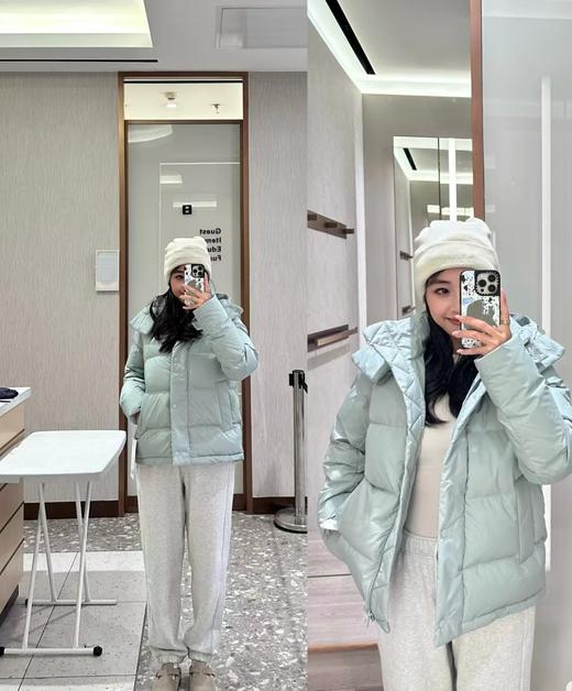 lulu家五格泡芙白鹅绒白鸭绒羽绒服 商品图3