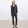 AD羊毛灰色西装套装女2025新款高级感职业装正装西服裤子两件套 商品缩略图3