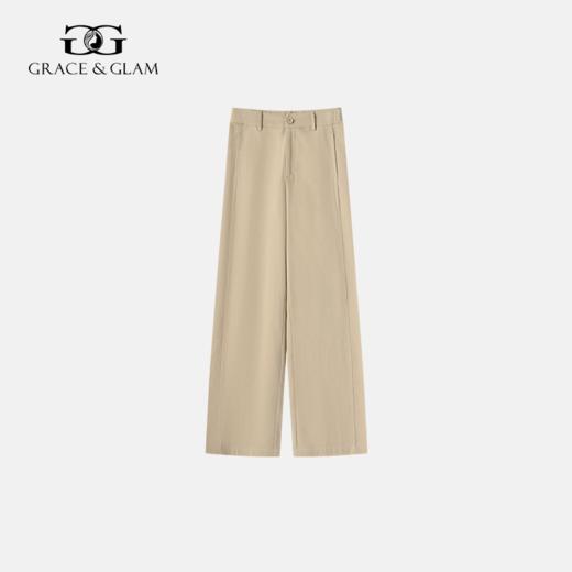 Grace&Glam 经典莱赛尔棉百搭垂感直筒阔腿裤 商品图1