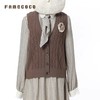 Famecoco范可儿文艺复古马夹百搭V领刺绣叠穿马甲坎肩FAB6CA006 商品缩略图4