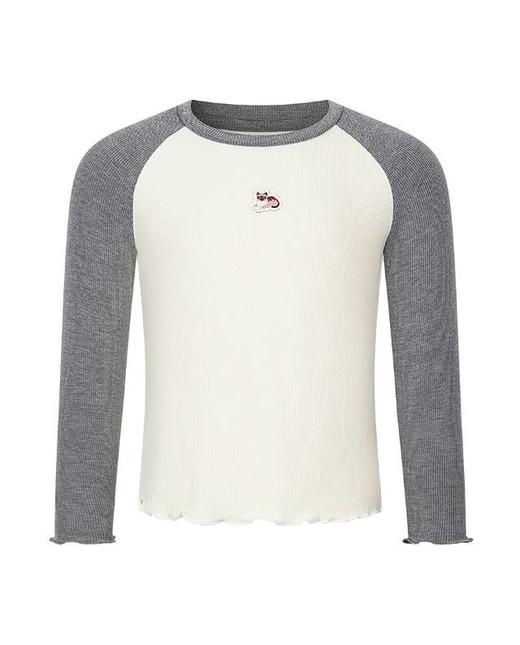 【春上新】8楼爱慕儿童Aimer Kids女孩绒绒罗纹打底衫撞色打底上衣AK181K022，吊牌价289元 商品图4