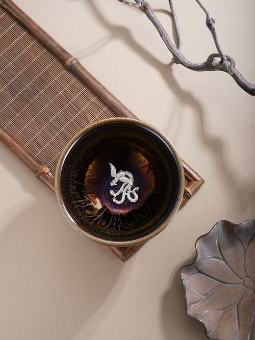 子佩集【福海龙凤】S990银摆件【YSYCJ005】茶具茶杯原创作品金色龙腾凤舞2509 商品图6