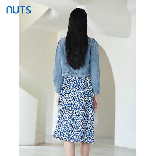 NUTS商场同款春秋季设计感时尚休闲气质A字长袖连衣裙女332103342 商品图4