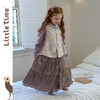 littletime女童套装2025新款中秋儿童新中式国风马甲半身裙三件套 商品缩略图3