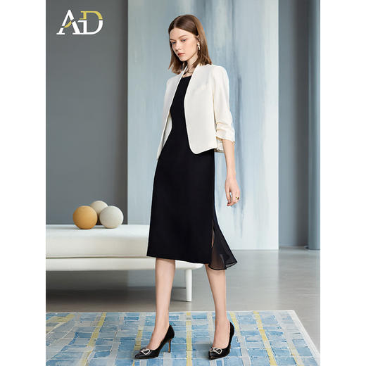 AD气质通勤两件套女士职业装2025秋季新款七分袖西服教师律师工装 商品图1