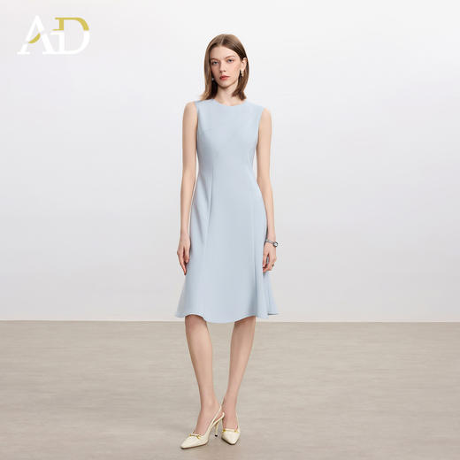 AD圆领连衣裙女秋季内搭西装背心裙洋气显瘦通勤气质时尚职业装 商品图2