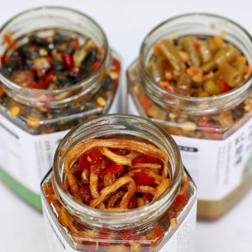 湖南下饭菜王炸组合【老坛酸豆角/脆晒黄瓜皮/香辣木瓜丝！配料干净，无添加/无防腐剂/无色素/无香精香料】 商品图2