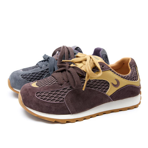 【限时秒杀】西遇厚底德训鞋女新款秋季复古学院舒适轻便休闲鞋平底运动鞋V1857074 商品图4