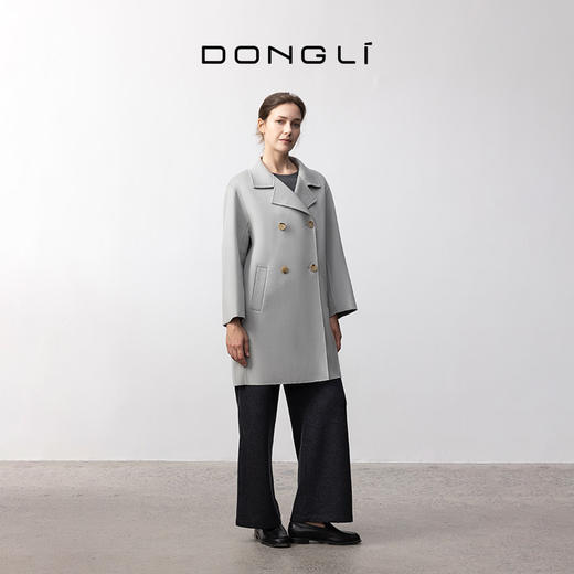 东黎 •  你本珍贵 山羊绒女士秋季西装领拼接流苏中长大衣 5137 商品图2