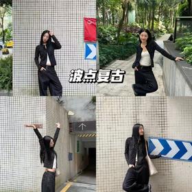 新品上身丨波点开衫+牛仔裤复古甜酷风，出街随手拍都是时尚大片～📸✨ 