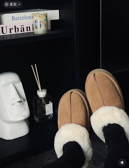 UGG 油叽叽两穿包头毛拖5CM底款 毛毛拖鞋（XR） 商品图3