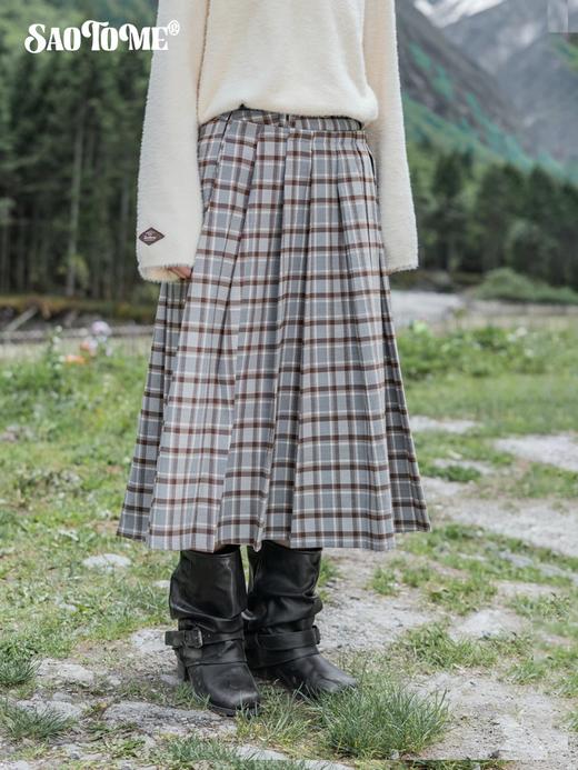 早乙女惠子saotome/STMBQ13647/百褶格子裙 商品图2